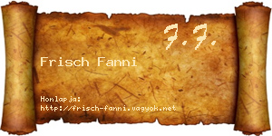 Frisch Fanni névjegykártya